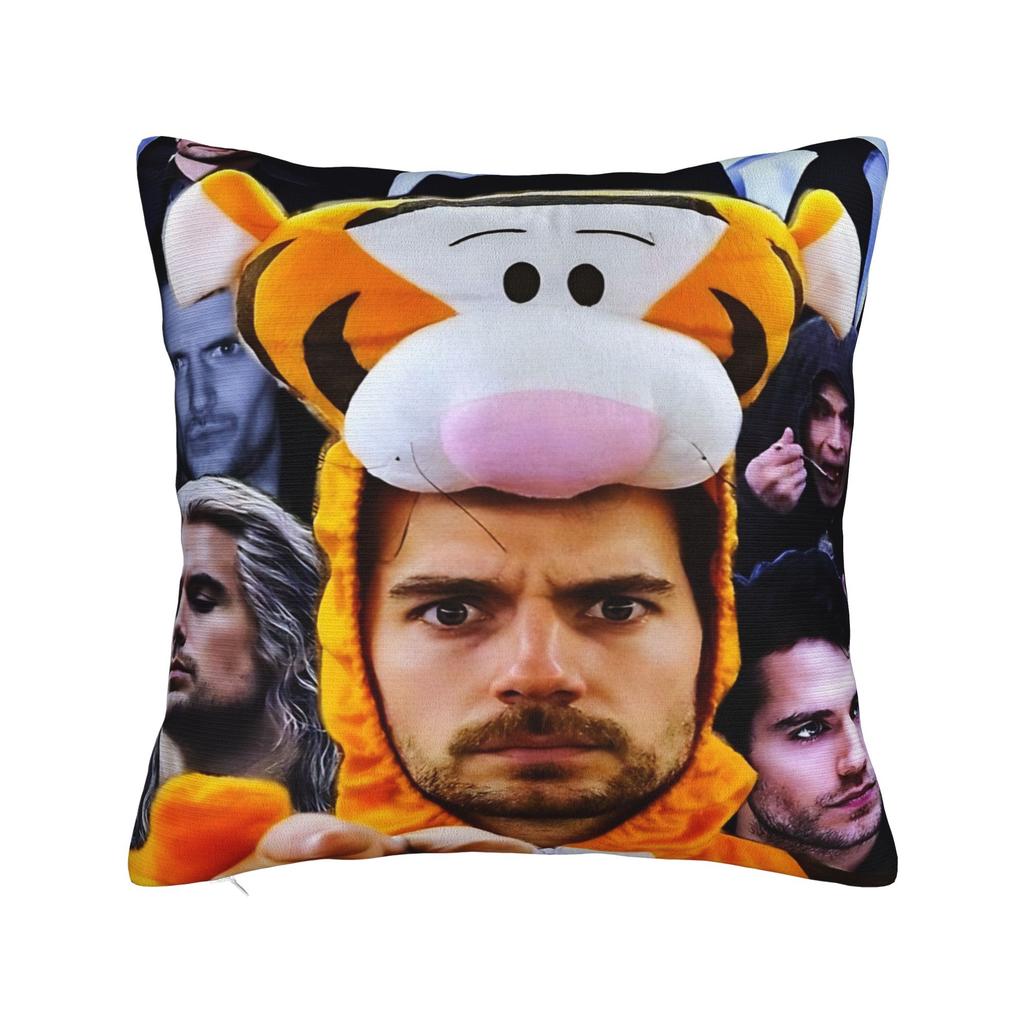Henry cavill Pillow Cover Funny Pillow Case For Couch Sofa Bedroom Square Pillowcases Birthday Present