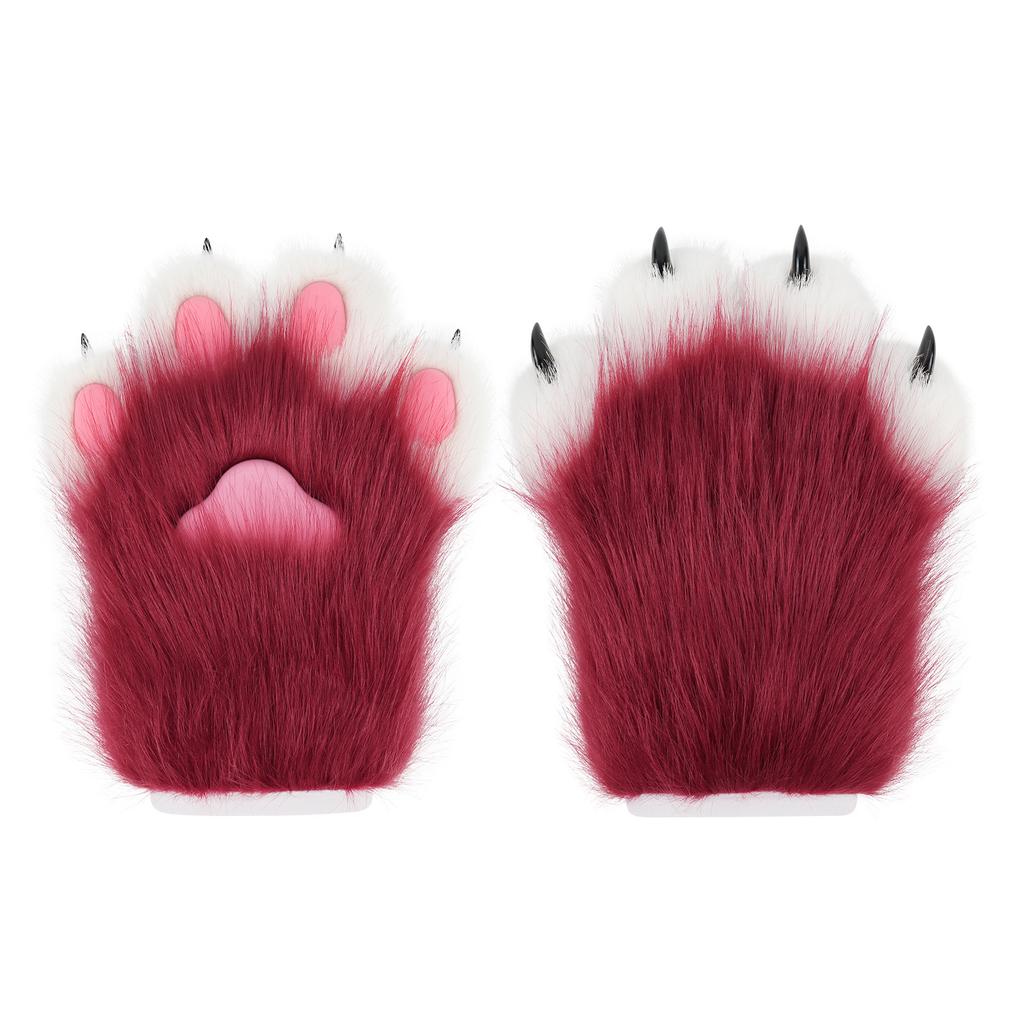 Fursuit fursuit accessories plush cat paw fox paw gloves cosplay glue nails