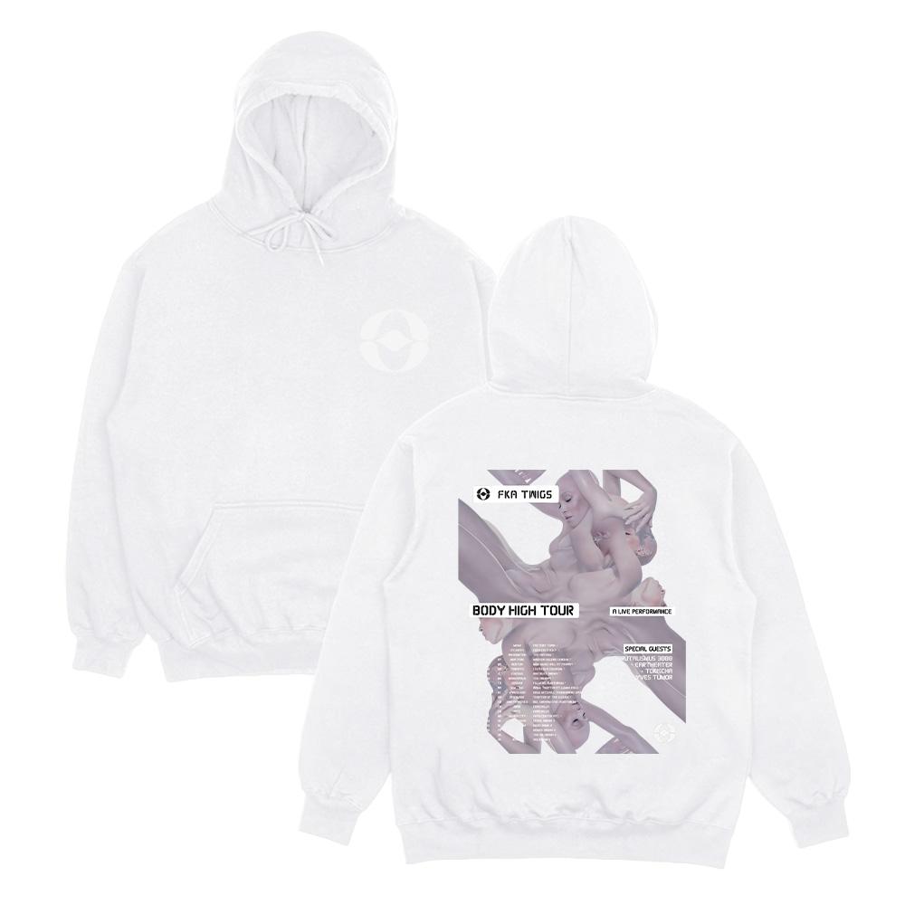 Худи FKA Twigs Body High Tour Худи Харадзюку Эстетика Графическая одежда Женская Мужская Модная Толстовка Длинный рукав Повседневный Пуловер Y2k