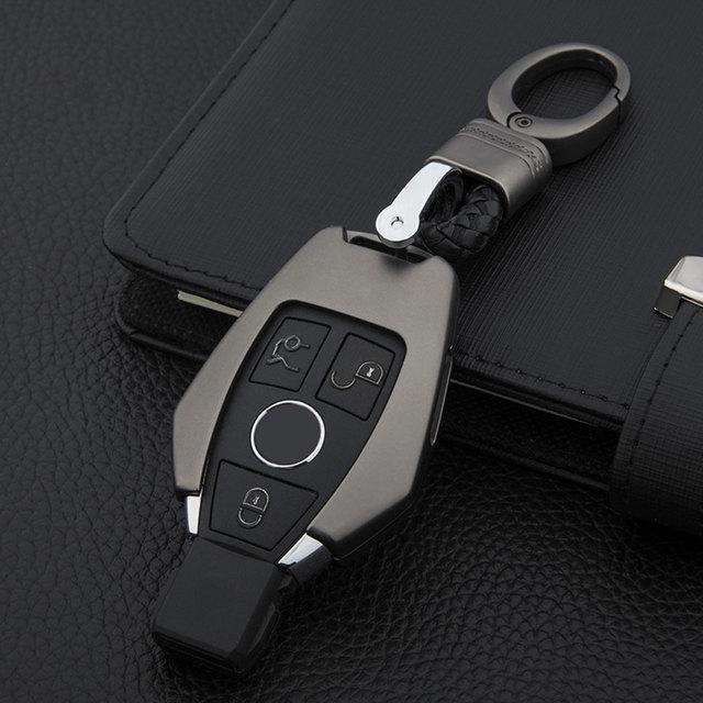 Для Mercedes Benz W204 W212 C180 GLK300 CLS CLK CLA SLK CSE Class Remote Smart Car Key Case Cover Сумка для набора ключей из цинкового сплава
