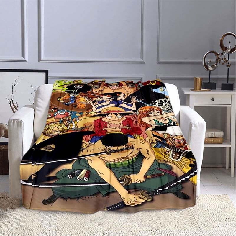 Аниме цельное прямоугольное одеяло с 3D принтом, фланелевое одеяло, фланелевое носимое одеяло, уникальное одеяло для дивана-кровати