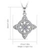 AEONSLOVE Magic Witch Knot Zirconia Pendant Copper Irish Celtic Knot Lucky Amulet Necklace Wicca Pagan Jewelry Gift for Women