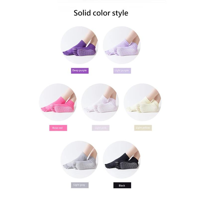 5 Finger Colorful Sports Silicone Fitness Yoga Socks Non-Slip Girl Elastic Stockings Pilates Ballet Dance Women's Shoes And Sock
