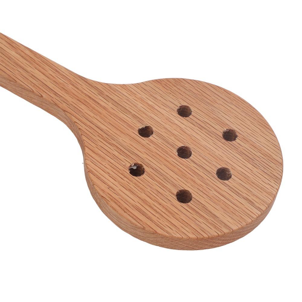 Wood Wooden Tennis Racket Perforated Head Tennis Practice Bat Training Racket  Beginner Practice