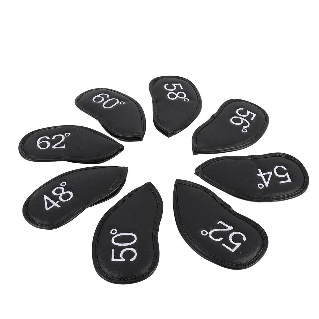 8PCS Wedge Irons Club Head Cover PU Leather Club Iron Headcover 48 degrees  50 degrees  52 degrees  54 degrees  56