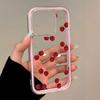 Милый Красный Вишневый Прозрачный Розовый Чехол из ТПУ для iPhone 17 16 15 Pro Max 14 13 12 11 Pro 14 Plus Ударопрочный Мягкий Чехол