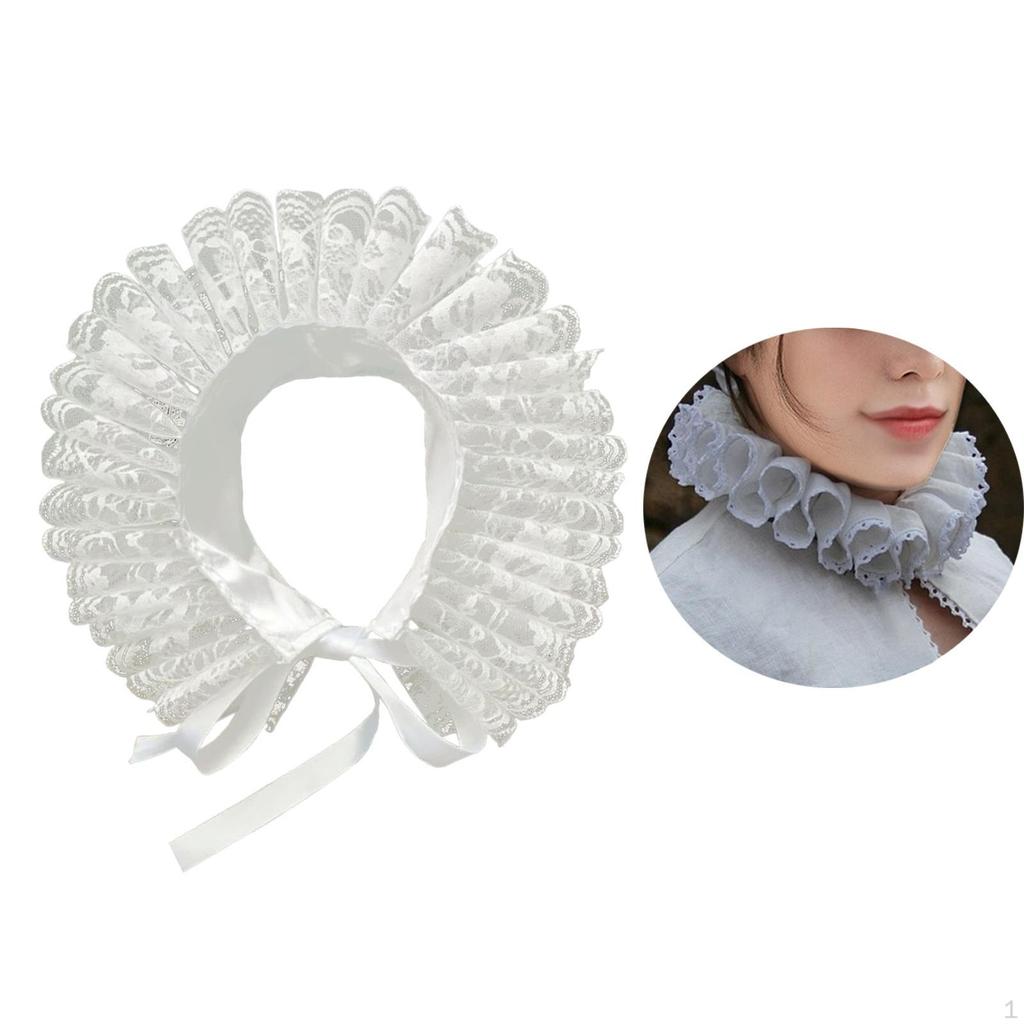 Collar for Steampunk Tulle Ruffle Costume Party Cosplay Decor