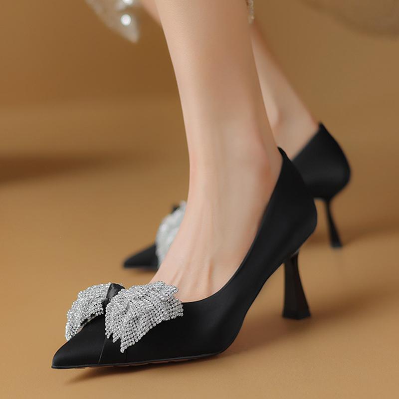 Модные 6,5 см новые женские туфли на высоком каблуке из натуральной кожи с острым носком весенняя мода для отдыха, клуба, вечеринки, свадьбы, женские туфли на каблуках 35-39