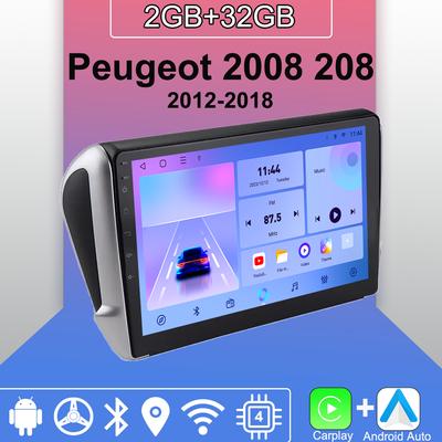 Android Carplay автомобильное радио для Peugeot 2008 208 2012-2018 мультимедийный проигрыватель головное устройство стерео GPS навигация BT WIFI 2+32 ГБ