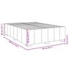 Bed Frame without Mattress Cream 140 x 190 cm Fabric