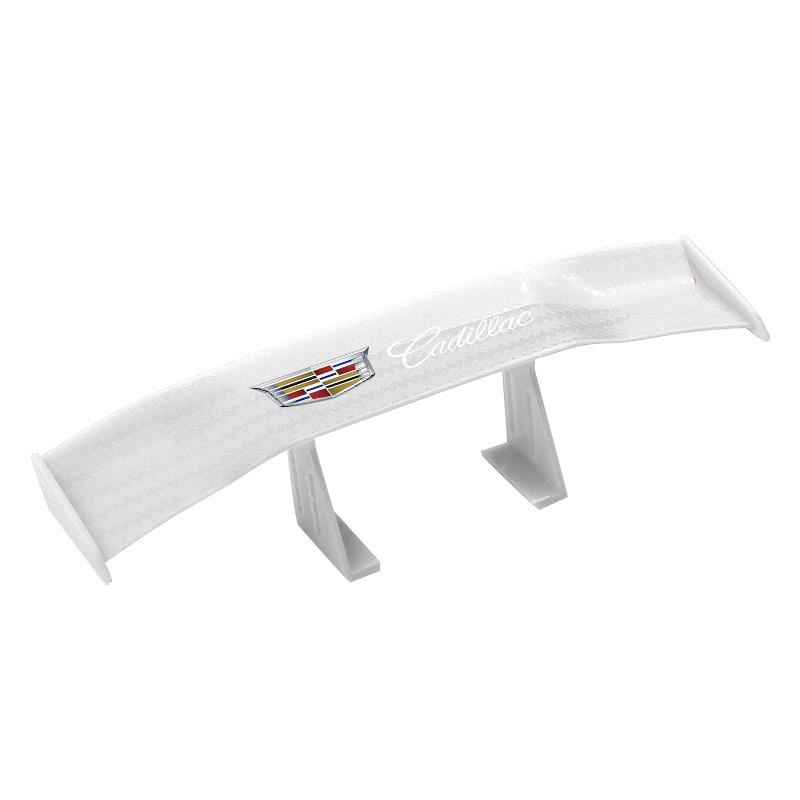 Car mini spoiler Tail Wing Carbon Fiber Look Tail Wings Model Auto Styling for Cadillac Logo SRX XT4 XT5 XT6 ATS XTS CTS CT6