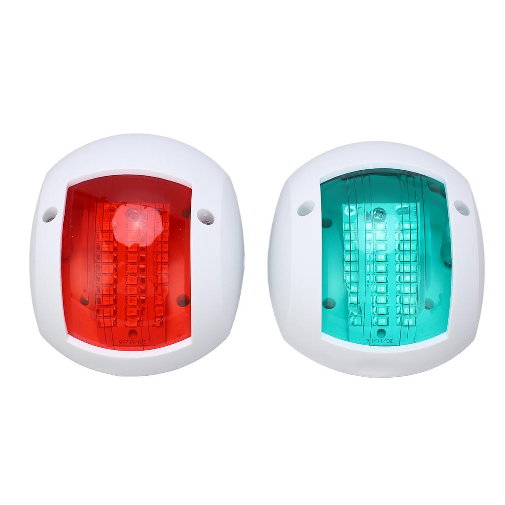 2Pcs Marine Boat Yacht Signal Light LED Navigation Bow Lamp Red Green Ship Board Light for Sailing DC 12V‑24V 3WWhite
