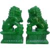 Ампер Фэн-шуй Статуи Процветания 2 шт. Пара зеленых львов-хранителей Фу Лучший Поздравительный подарок на новоселье для защиты от злой энергии Домашний Фэн-шуй