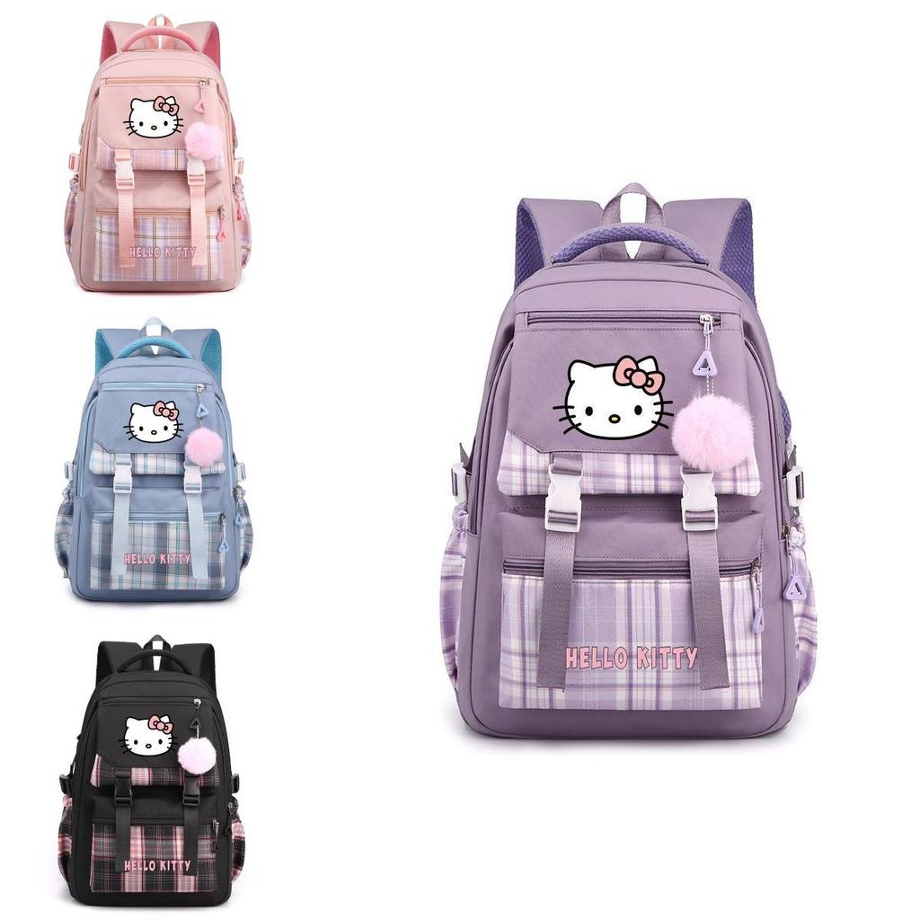 Школьный рюкзак Hello Kitty для девочек и мальчиков в городском минималистичном стиле с системой вентиляции для путешествий