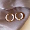 Чистый цвет, простые эмалированные масляные серьги-капли, женские ювелирные изделия, серьги-кольца с пряжкой для ушей, серьги в корейском стиле