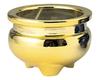 Three-legged Incense Burner, Gold [4 Inches]  Buddhist Altar Supplies, Home Memorial Supplies, Urn Use