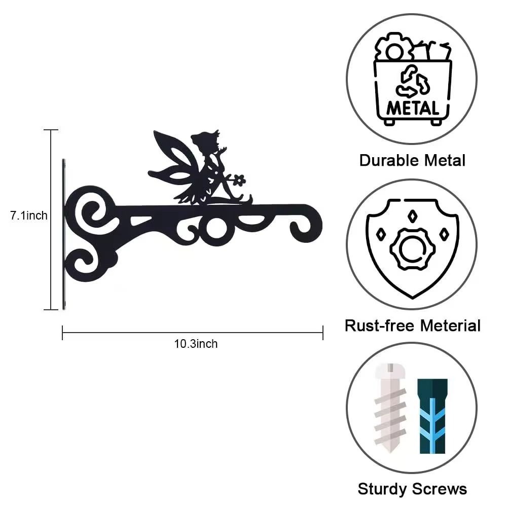 Rust Resistant Hanging Plant Hook Wall Mounted Flower Pot Hook New Plant Hanger Balcony Plants