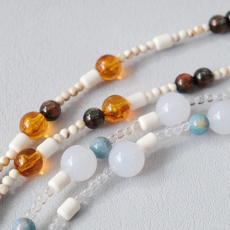 Новая модная женская сумка, аксессуар, съемные янтарные цепочки из бисера, синий акриловый роскошный ремешок, женская сумка, цепочка с ручкой на плечо