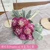 Ins Nordic Style Flocked Peony Flower High Imitation Home Living Decoration Искусственный цветок Роса Лотос Имитация Цветка