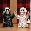 Уникальное Хэллоуинское полимерное украшение в виде скелета-призрака с ручным колокольчиком для жуткой атмосферы