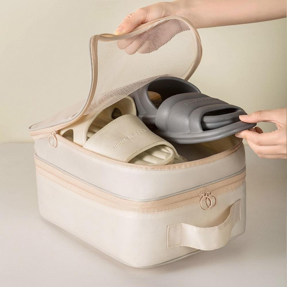 3 Layers Travel Storage Box Zipper Shoe Sorting Pouch Suitcases Duffle Tote Bag Travel Accessories