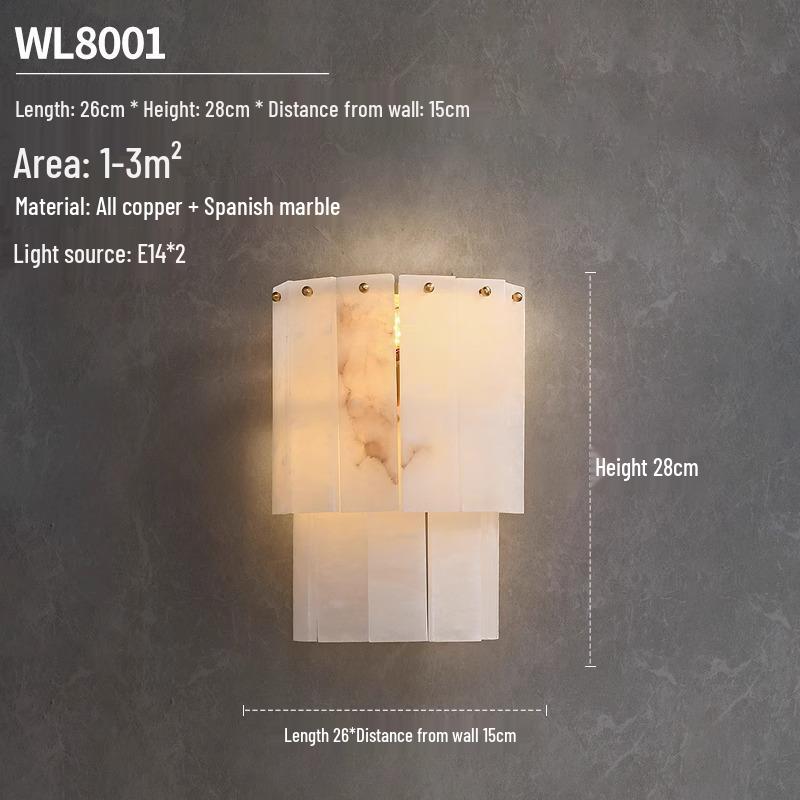 Postmodern Copper Chandelier with Spanish Marble - Elegant Lighting for Living Room, Duplex Dining Room, or Bedroom. Perfect for Designer Villas.