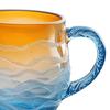 Yousheng Кружка «Закат над океаном» с волнистым узором, стакан для воды 350 мл, тематика океана, чашка для питья, художественная емкость для напитков для любителей пляжа