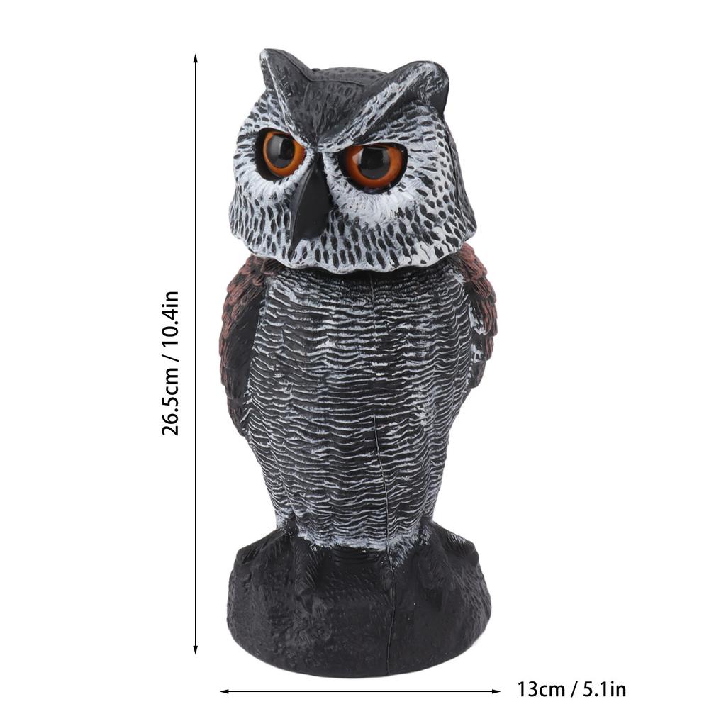 Owl Decoy Plastic Shake Head Owl Decoy To Scare Birds Away Scarecrow Fake Owl Outdoor Garden Decoration Owl Decoy To Scare Birds
