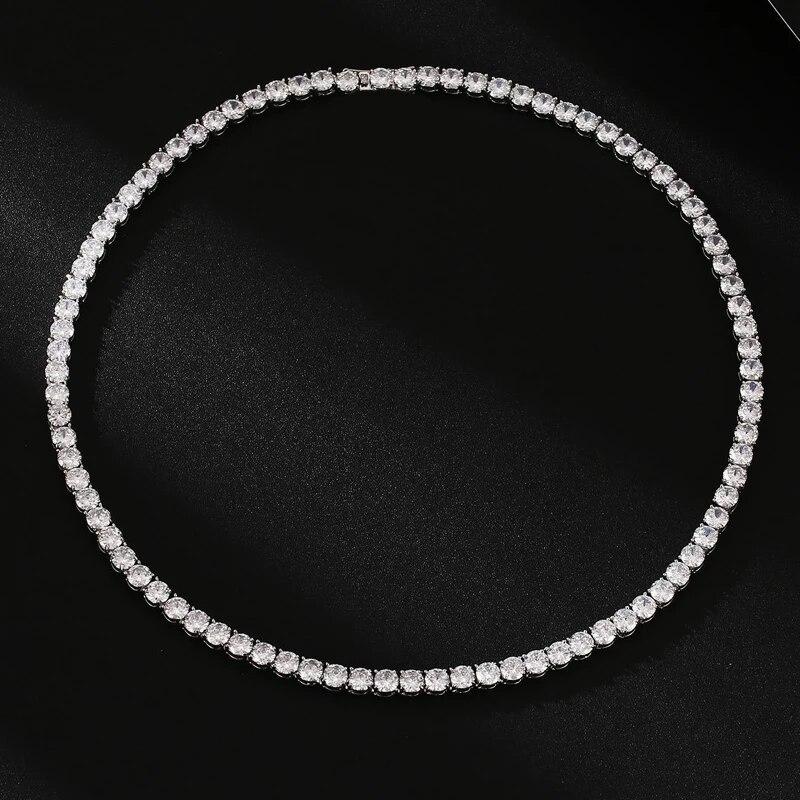 D цвет 6,5 мм муассанит теннисное ожерелье браслет для женщин и мужчин стерлингового серебра 925 пробы с бриллиантами на шею с сертификатом GRA