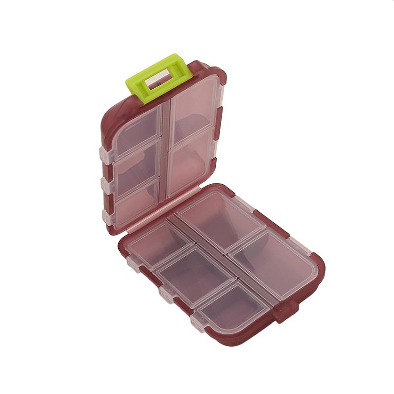 Weekly Travel Small Box Portable Pocket Tablet Organizer Plastic Container Boxs 10-compartment Storage Case