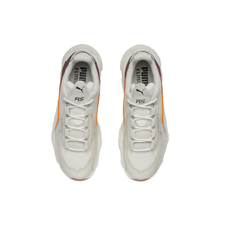 Puma Rs-Connect Ombre Нескользящие Удобные Дышащие Амортизирующие Повседневные Кроссовки с Низким Верхом Унисекс Кроссовки Белые Оранжевые 383783-01