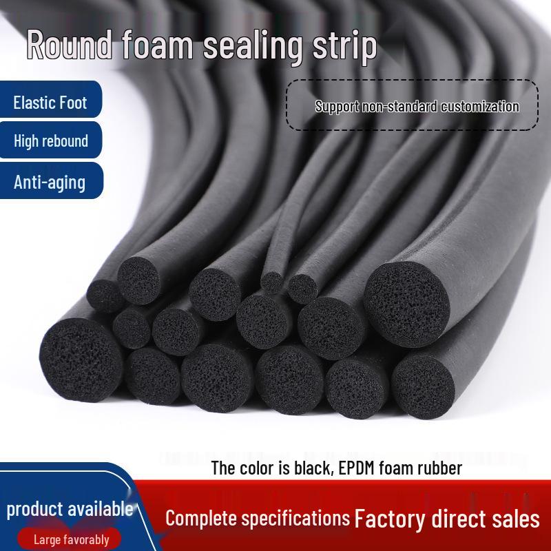 Круглая пористая резиновая уплотнительная лента EPDM: 2-10mm