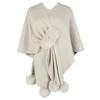 Autumn and Winter Women Loose Bat Sleeve Cross Border Cloak Cardigan Knitwear V-Neck Sweater
