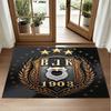 Beşiktaş FC Design Crystal Velvet Rug Soft Decorative Mat for Bedroom Entrance