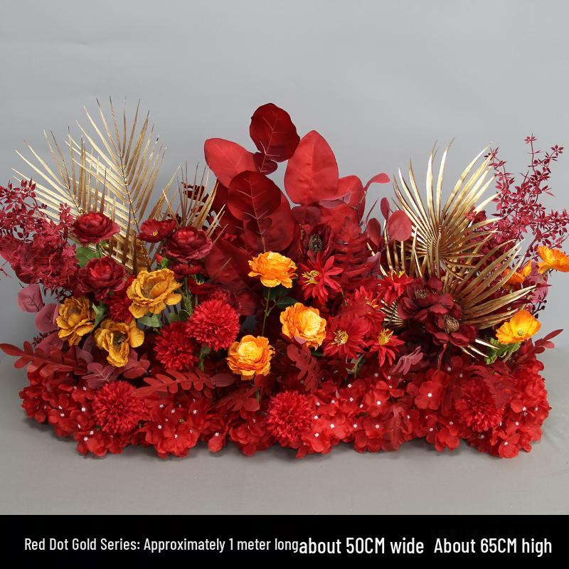 Wedding Aisle Floral Arrangement: Artificial Flower Basket & Row Decoration