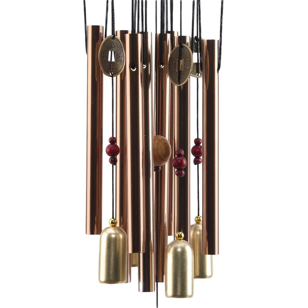 Wind Chimes Aluminum Tube Chimes Copper Cash & Horse Windbells for Home Garden Yard Patio Decor