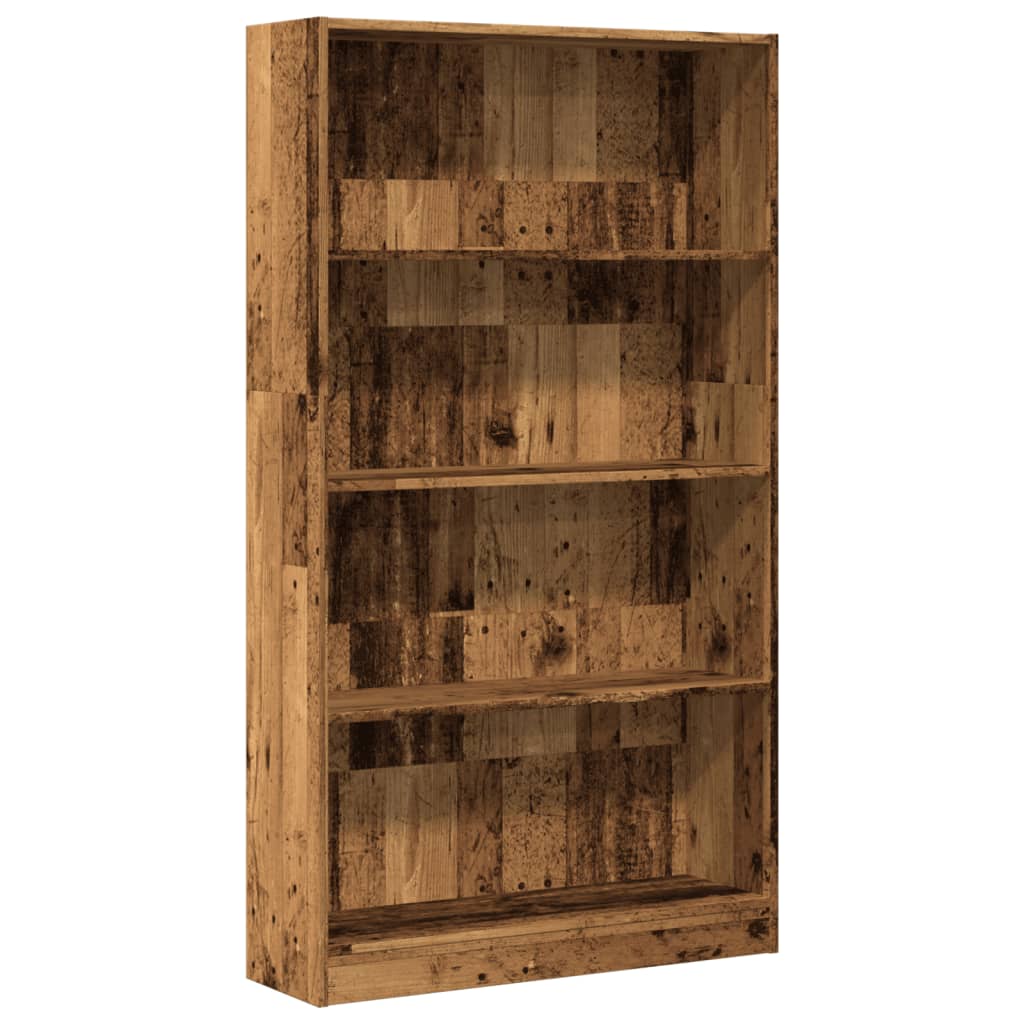 Bookshelf Reclaimed Wood Look 80x24x143 cm Engineered Wood