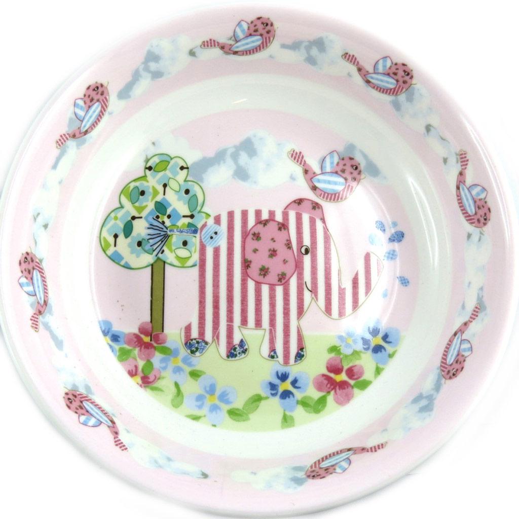 Les Trésors De Lily [L1963] - Set repas enfant céramique 'Eléphant' rose (3 pièces)