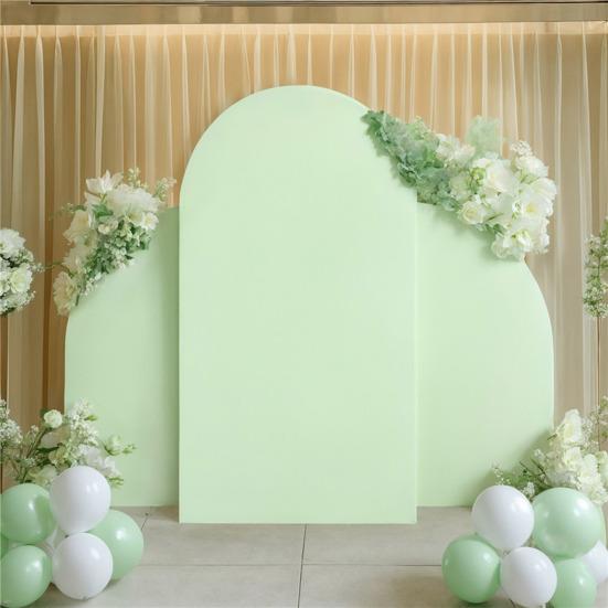 3 шт./компл. Чехол для свадебной арки Двусторонний эластичный спандекс Приталенный чехол для подставки-фона для арки Ткань для чехла для арки с круглым верхом Детский