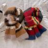 Colorful Striped Knitted Scarf for Women's Winter Fashion Warm Scarf for Students