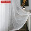1PC 10-20% Blackout French Style Simple Romantic Lace Warp Knitted Pure White Gauze Curtain for Living Room Bedroom Balcony Home Decor Nuan Series