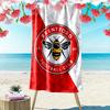 Пляжное полотенце с принтом Brentford FC, Большое мягкое быстросохнущее полотенце для пляжа, кемпинга, плавания