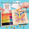 Puzzle Bead Color Matching Game Wooden Color Sorting Game Fine Motor Training