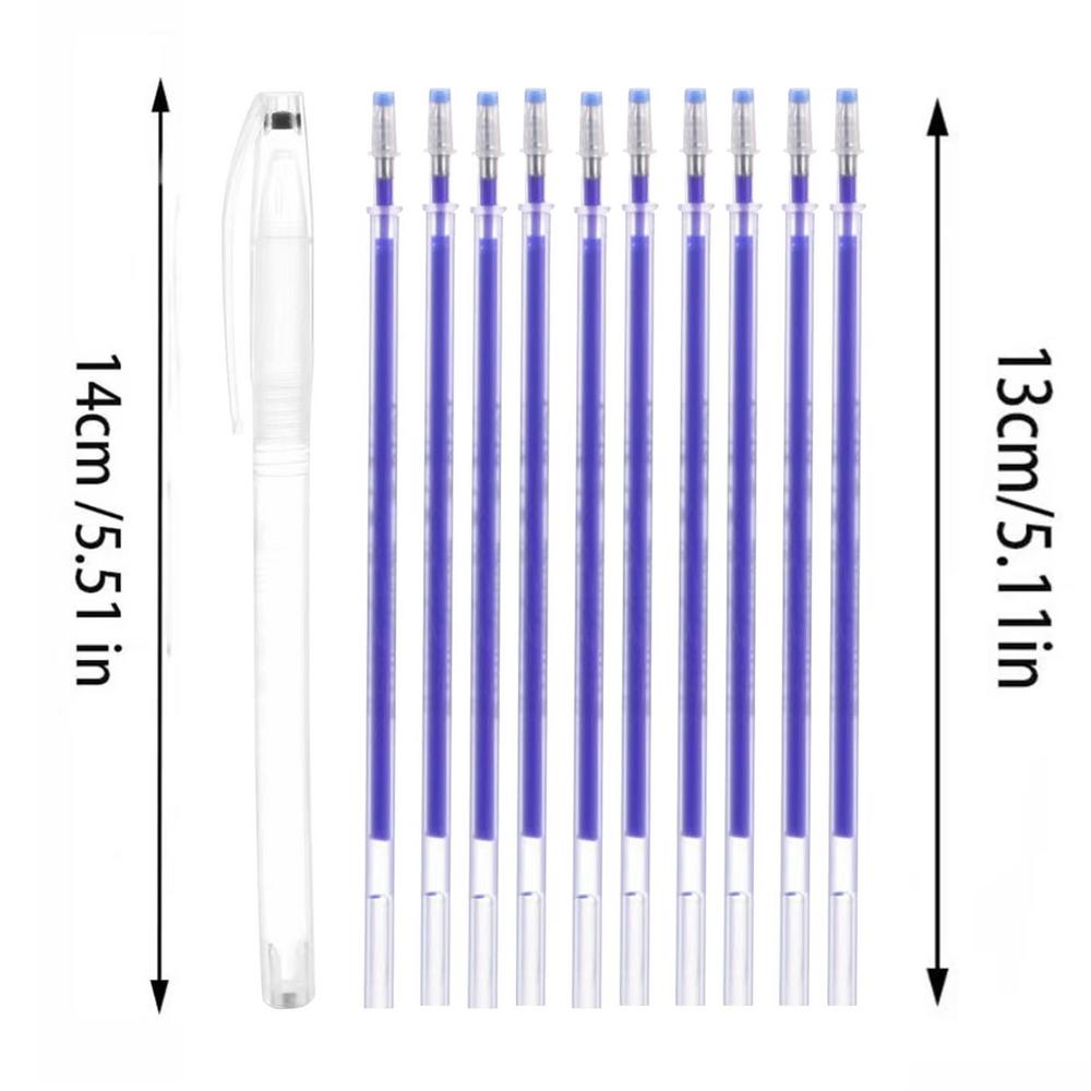 10 шт. Термостираемые маркеры, исчезающие от температуры, ручки для ткани, линия, сделай сам, для пэчворка, ткани, ПУ кожи, маркировка, швейный инструмент