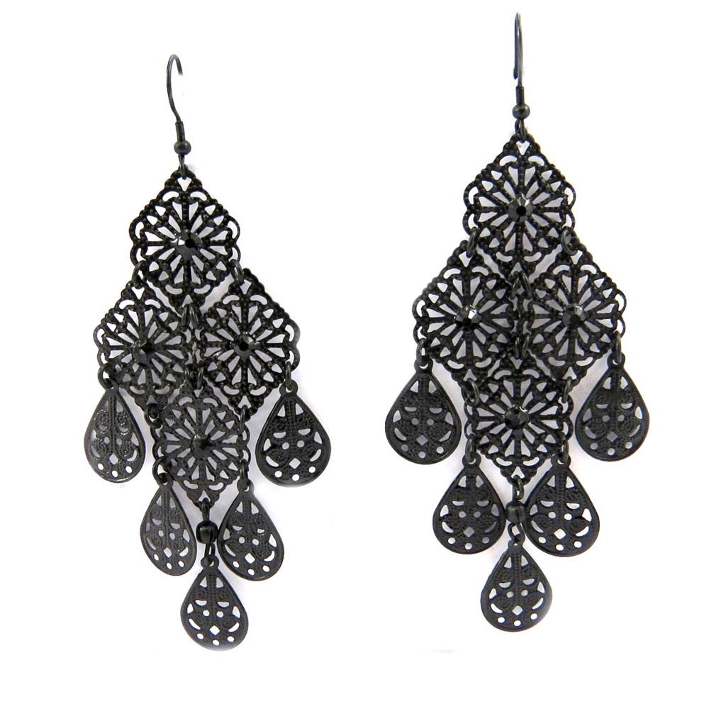 Les Trésors De Lily [L5774] - Серьги «Кармен» черные.