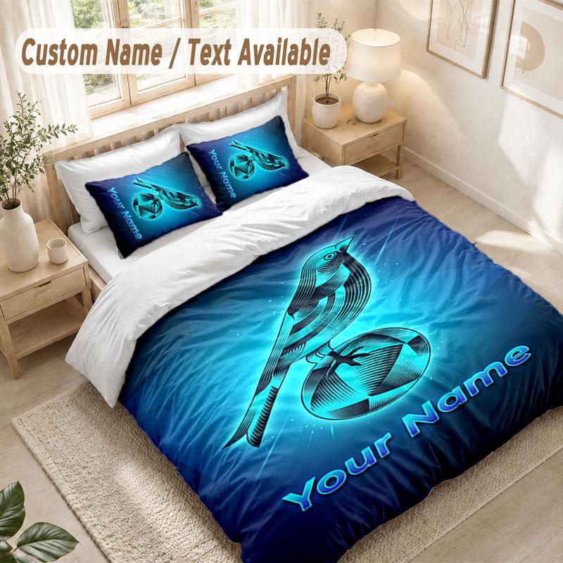 Custom Name Bedding Set 3 PiecesNorwich City Print Duvet Cover + 2 Pillowcases Soft Bed Decor