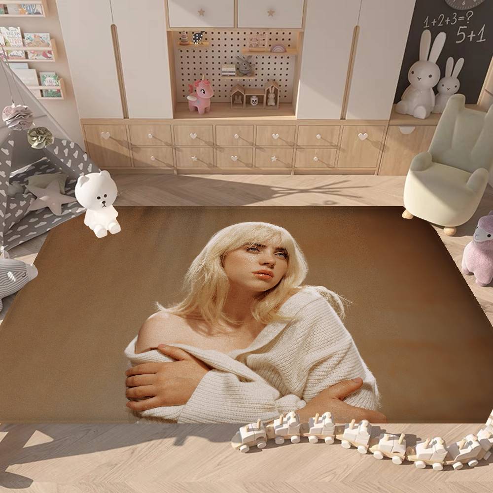 Модные коврики для комнаты B-Billie E-Eilish, певица, противоскользящие, впитывающие воду, длинная полоса, подушка, коврик для спальни, бытовые ковры