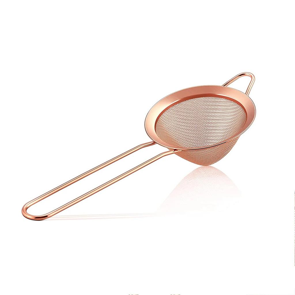 Сетчатый сито из нержавеющей стали, тонкий ситечко для чая с длинной ручкой, дуршлаги, сетчатые ситечки, сито для коктейля, кофе, пищевой муки