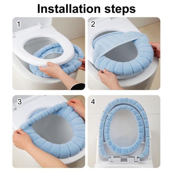 Подушечка на сиденье для унитаза, ультрамягкая, сохраняющая тепло, моющаяся, мультяшный коврик «все включено», аксессуары для ванной комнаты