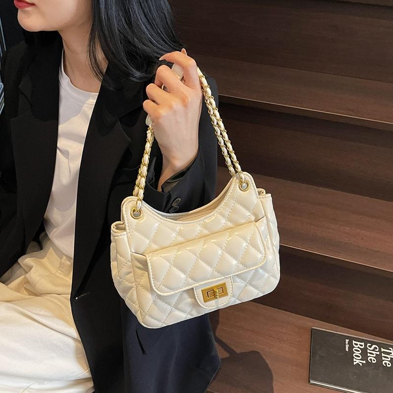 Сумка на плечо с ромбовидной цепочкой Xiaoxiangfeng 2025 весна и лето новый темпераментный стиль милф тренд интернет-знаменитости сумка-мессенджер сумка-ведро